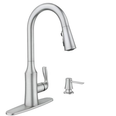 Moen Cadia One-Handle High Arc Pulldown Kitchen Faucet in Spot Resistant Stainless 87869SRS